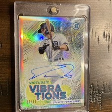 2022 Bowman Chrome Spencer Torkelson Virtuosic Vibrations Auto /30 Tigers #VV-2