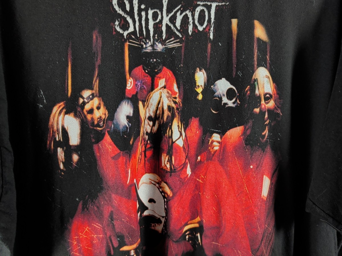 Vintage 1999 Slipknot Self Titled Album Graphic Band Tee Nu Metal