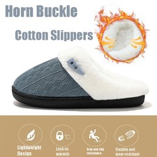 Fashionable Shearling-Lined Warm House Slippers Plush Lining Non-Slip Design