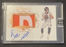 DREW LOCK - 1/1 (ONE OF ONE) Rookie Patch On-Card Autograph - Black Box