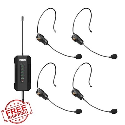 ealsem 4-Channel Headset Mic System UHF Wireless