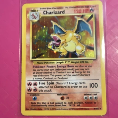 New ListingPokémon Charizard Holo Rare 4/102 Base Set 120 HP Wizards of the Coast