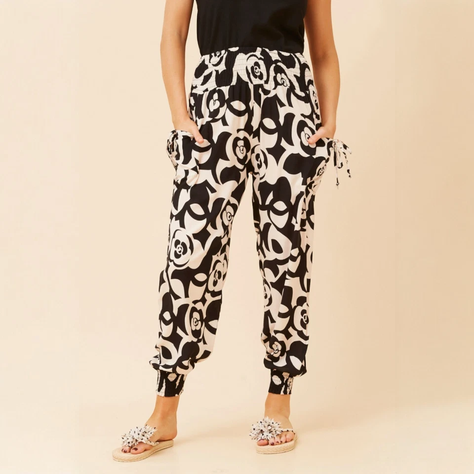 Caroline Morgan Harem Pants Women Casual Baggy Hippie Bohemian Yoga Beach Travel - Bild 3 von 4