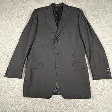 Canali Blazer Sport Coat Mens 42 Charcoal Wool Jacket Made in Italy Barneys NY
