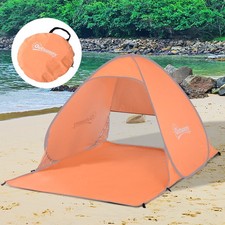 Tienda de Playa Instantánea Camping Portátil Pop Up Automático Estuche de Transporte Azul Senderismo