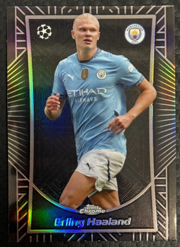 Erling Haaland 2024-25 Topps Chrome UEFA Shadow Etch #SE-10