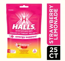 3X HALLS Relief  Assorted Citrus Flavor Cough Drops 3 Bags 75 Total