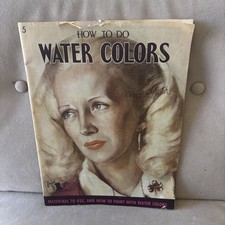 VINTAGE 1940'S "HOW TO DO WATER COLORS" BY WALTER FOSTER