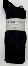 Calvin Klein 4 Pairs Men's Dress Crew Socks  Assorted  One Size US 10-13