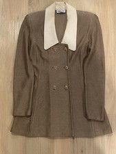 St John Collection by Marie Gray Blazer Jacket Antique Gold Cream Collar size 6