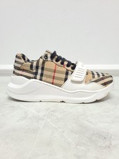 Burberry White Vintage Check Regis Sneakers 40.5 91477477