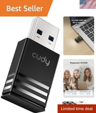AC1300 WiFi USB 3.0 Adapter for PC, 5G/2.4G Dual Band Wireless Dongle for Lap...