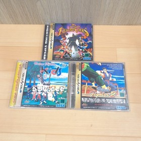 Sega Saturn Console Japan White bundle with 2 Controllers & 5 Games tested