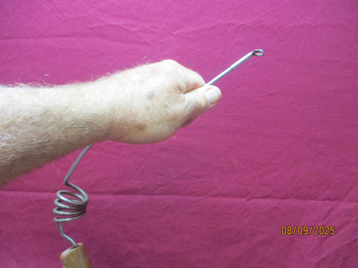 Antique WaltCo Glasscaster Ice Fishing Rod w/Old Reel 22