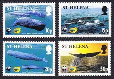 St. Helena WWF Sperm Whale 4v 2002 MNH SG#872-875 MI#852-855 Sc#813-816