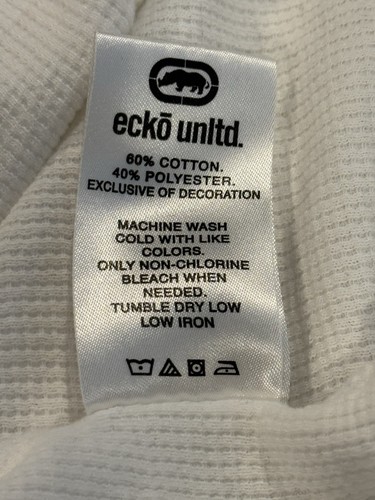 Męski sweter Ecko Unltd szaro-biały prążkowany bluza: rozmiar L - Zdjęcie 10 z 11