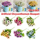 6Pcs Artificial Flowers Faux Floral Bouquet Realistic Home Wedding Decoration AU