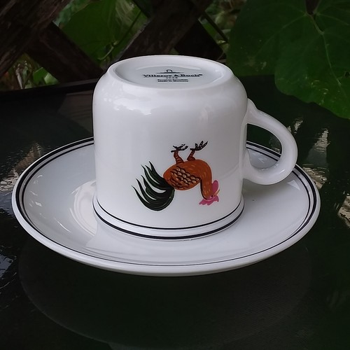 Vintage Demitasse Cup and Saucer Set 1980 s. Germany by VILLEROY @ BOCH - Picture 9 of 10