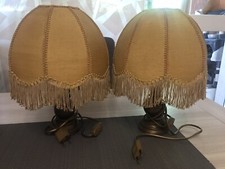 Bellissima coppia di Abat-jour originali anni 70 in ottone ottime