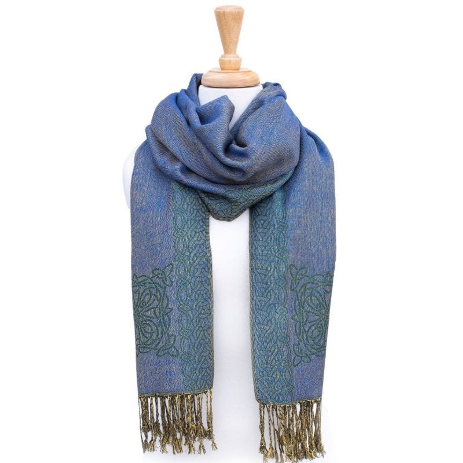 Scottish Rope Gaelsong, BILI Celtic Rita Trinity Knot Scarf for Women,Green/Blue ...