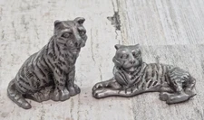 Hudson Pewter Noah's Ark Tiger Pair 1984 #3275 3276