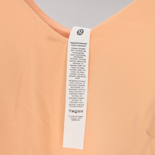 Lululemon Align Dress Womens Tank Peach Bellini Orange Nulu Short Liner Sz NWT - Bild 9 von 39