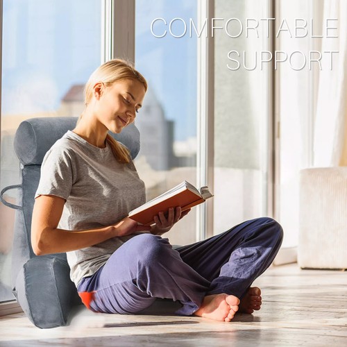 High Back Reading Pillow Back Rest Lumbar Support Arm Seat Cushion Lounger - Picture 16 of 66