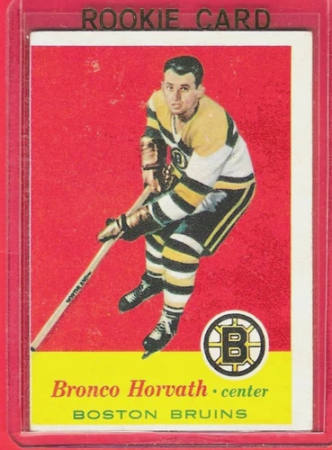 1957-58 Topps**BRONCO HORVATH**#7 ROOKIE RC(BOSTON BRUINS)LOOK NICE CONDITION!