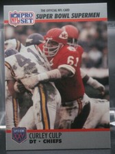 Curley Culp (Chiefs/Arizona State) - 1990 Pro Set Super Bowl #82