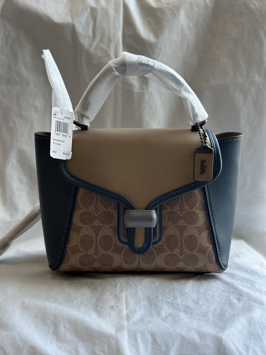 ❤️NWT Coach 699 Courier Carryall 23 Colorblock Signature crossbody satchel  bag