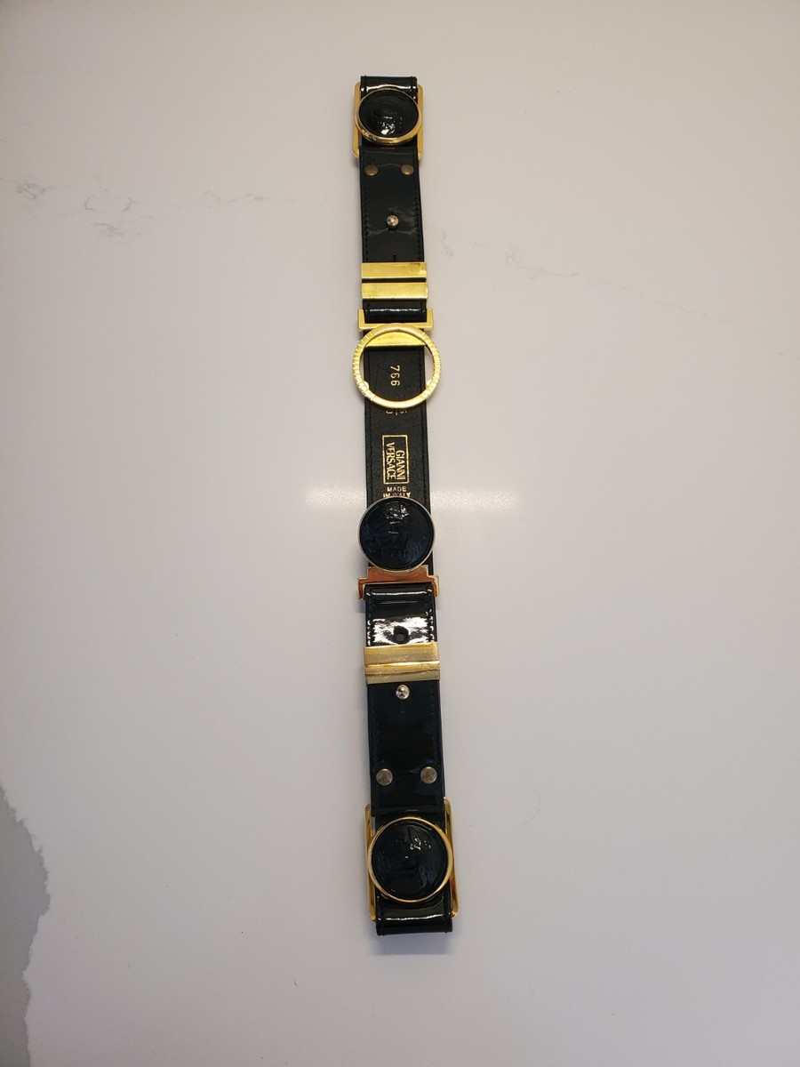 Gianni Versace ブラック ベルト 75/30 Gianni Versace Leather Belt