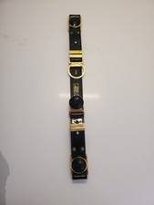 Gianni Versace Leather Belt Medusa Black Patent Size 75/30 Black 90's Vintage 