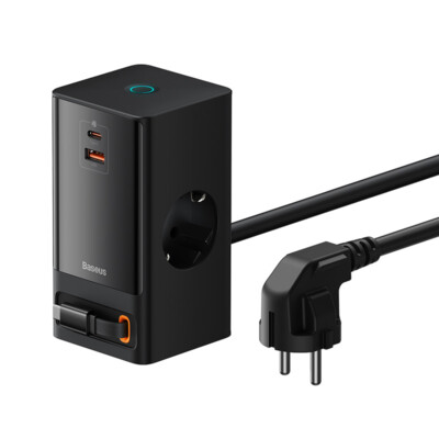 Baseus 65W USB Type C Ladegerät GaN5 PD QC 4.0 3.0 Power Strip Ladestation Kabel