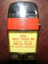 Vintage Utah White Trucks Inc. Salt Lake City, UT Scripto Vu-Lighter Lighter