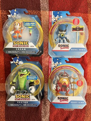 New Jakks Sonic The Hedgehog HEAVY KING Metal Sonic VECTOR and CREAM Lot of 4