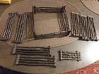 Marx Vintage FENCE Brown western Playset Toy hard Plastic 11 Sections +