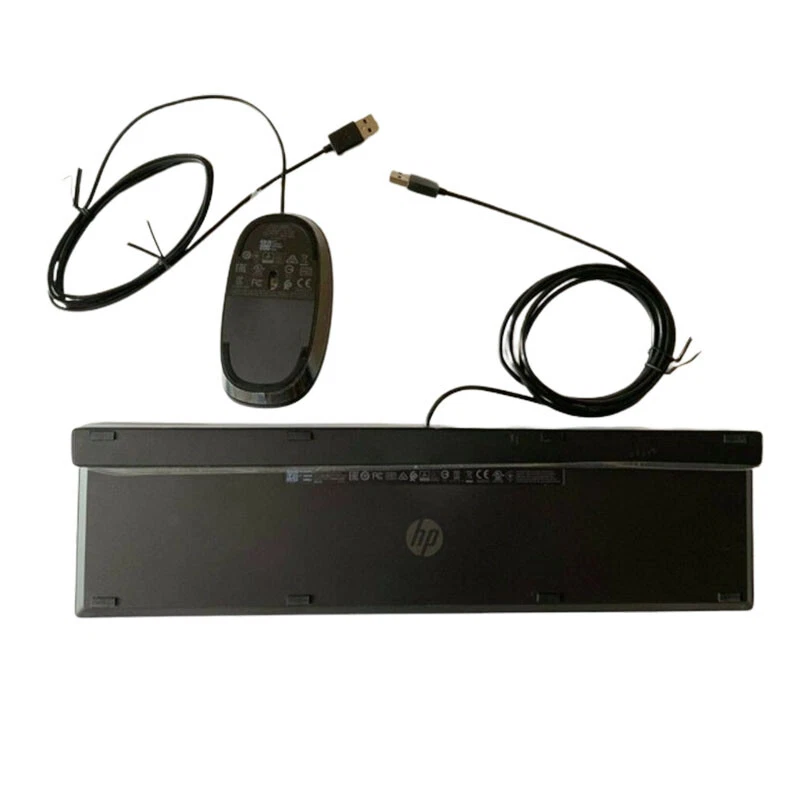 Teclado HP con cable delgado y ratón usado lote de 10 Foto 3 de 4