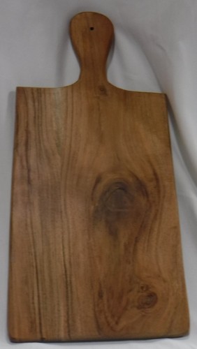Acacia Wood Cutting Board with Handle, Charcuterie/Bread Board (OB1)