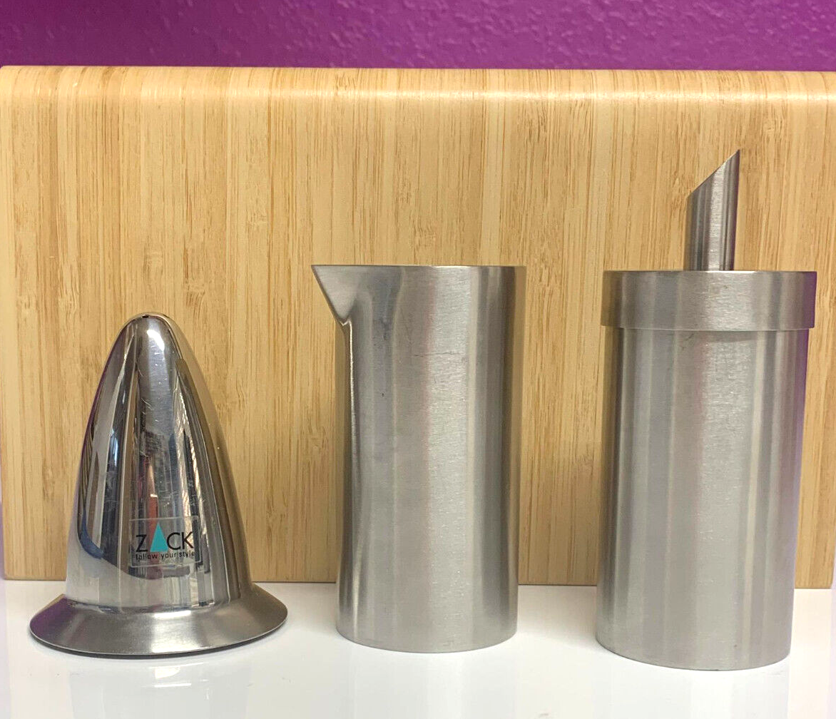 ZACK GERMANY 18/10 STAINLESS STEEL CONTEMPORARY MCM SUGAR CREAMER
