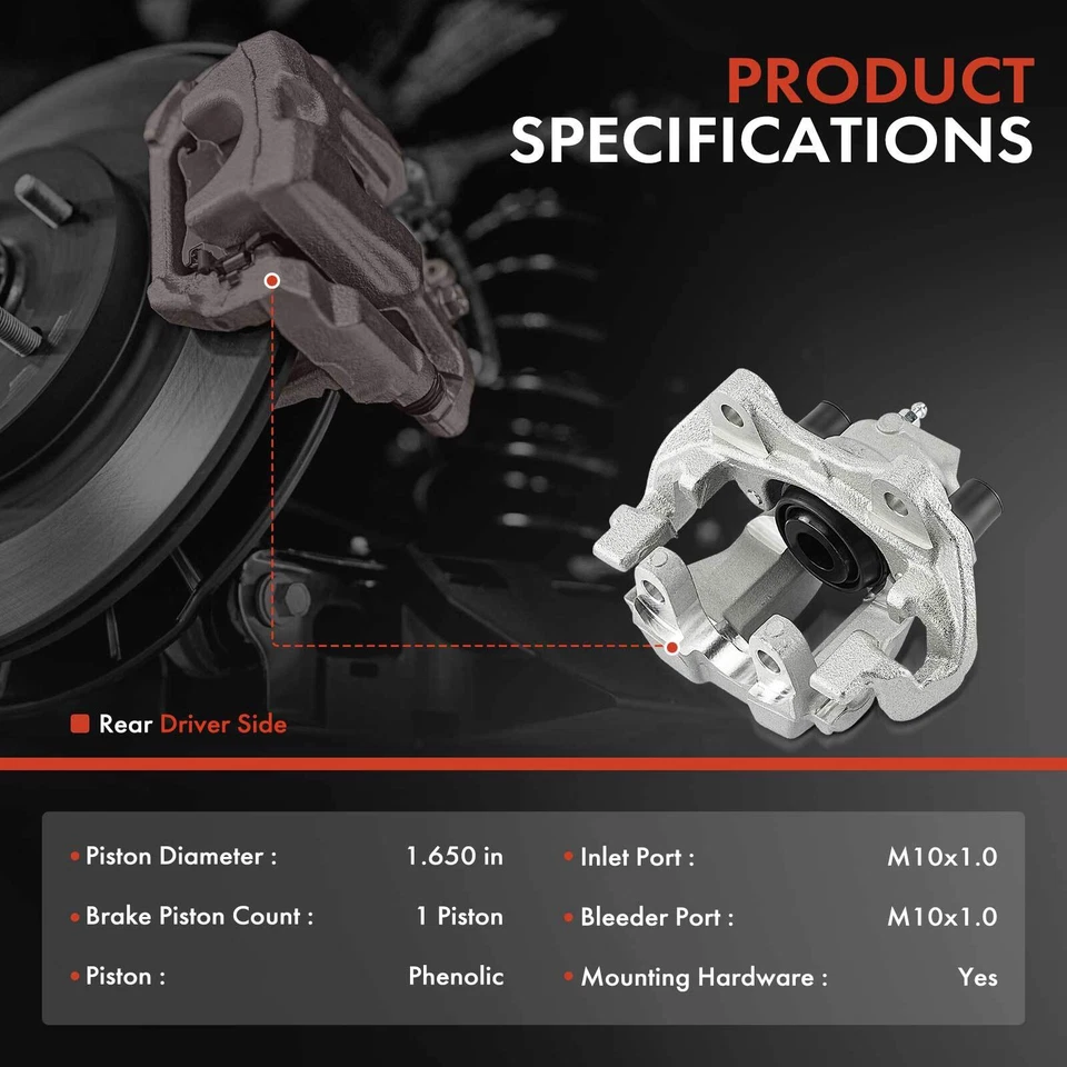 Pinza de freno trasera izquierda con soporte para Mercedes-Benz W211 E320 E350 E500 SL500 Foto 2 de 4