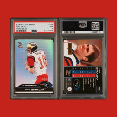 Tom Brady 2000 Pacific Prism Prospects Rookie Card #156 PSA