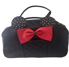 Olivia Miller Disney Minnie Mouse Ears Black With Red Bow Travel Bag Nwt