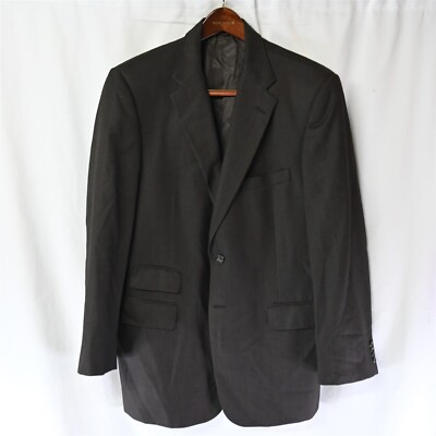 Tom James 42L Brown Wool 2 Button Blazer Suit Jacket Sport Coat
