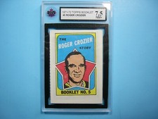 1971/72 TOPPS NHL HOCKEY CARD #5 ROGER CROZIER BOOKLET KSA 7.5 NM+ SHARP!! TOPPS