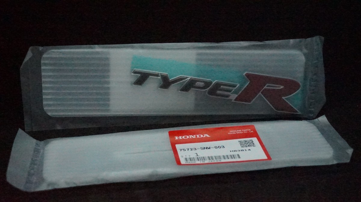 Honda Civic Rear Type R Emblem Fd2 Cr-z Acura CSX Integra Genuine