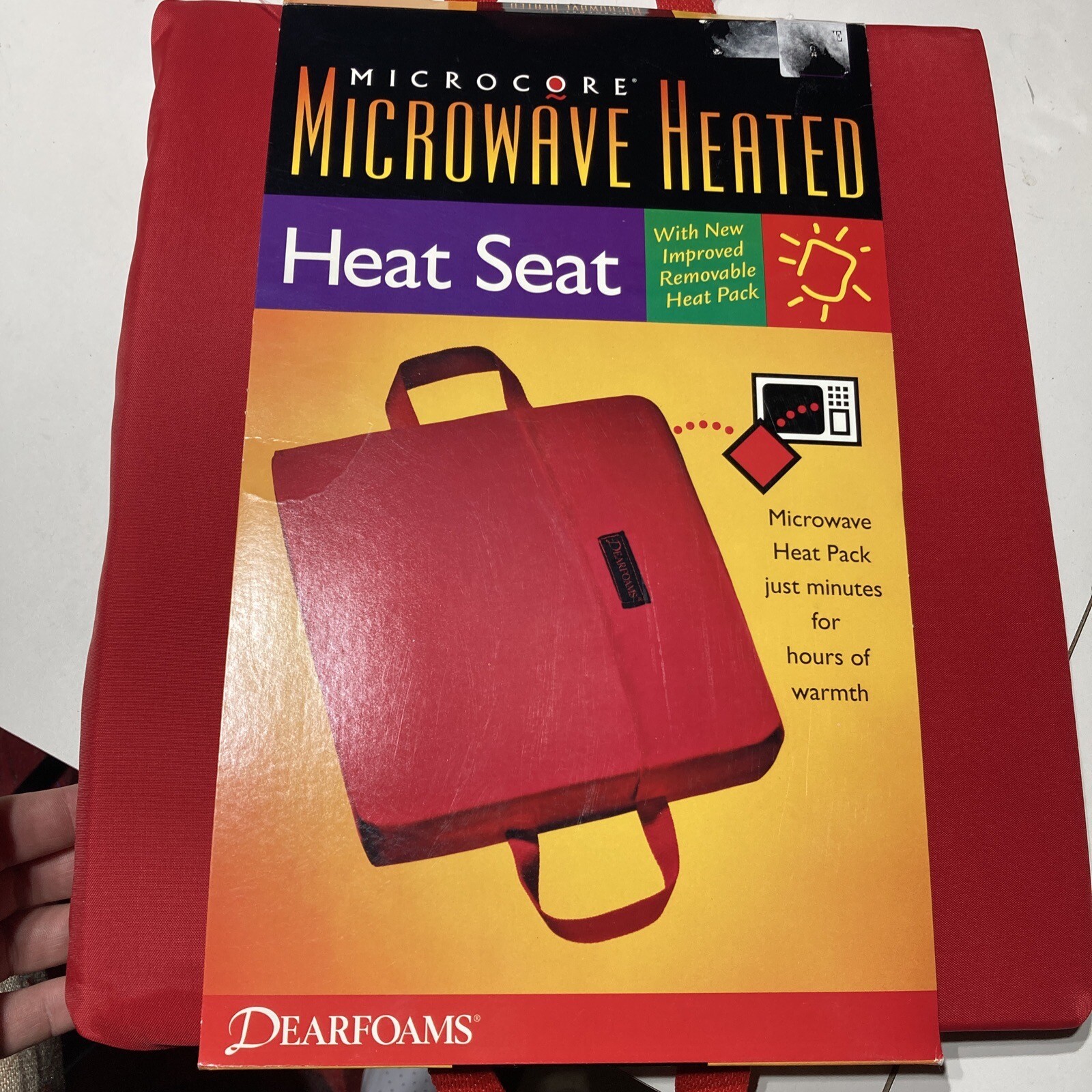 MICROCORERed Microwave Heated SeatHeat Pack..Dearfoams eBay