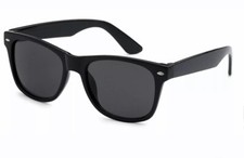 New Kids Childrens 80's Classic Retro Sunglasses Black Frame Black Lens