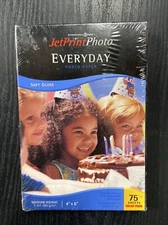 JET PRINT Everyday Photo Paper Soft Gloss 4×6 Medium Weight 75 Sheets NEW SEALED