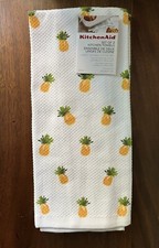 KitchenAid Hand Dish Towel Kitchen Cloth Pineapple Fruit Yellow Green Summer