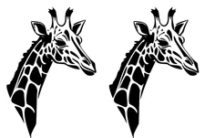 Cool Giraffe Rendering Black Vinyl Decal Car Truck Window Laptop Notebook Tablet